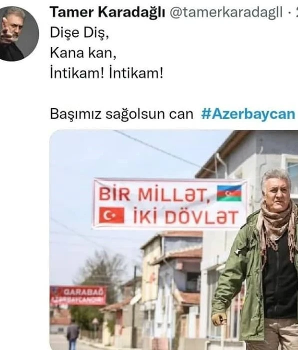 Tamer Karadağlıdan Azərbaycana dəstək: 