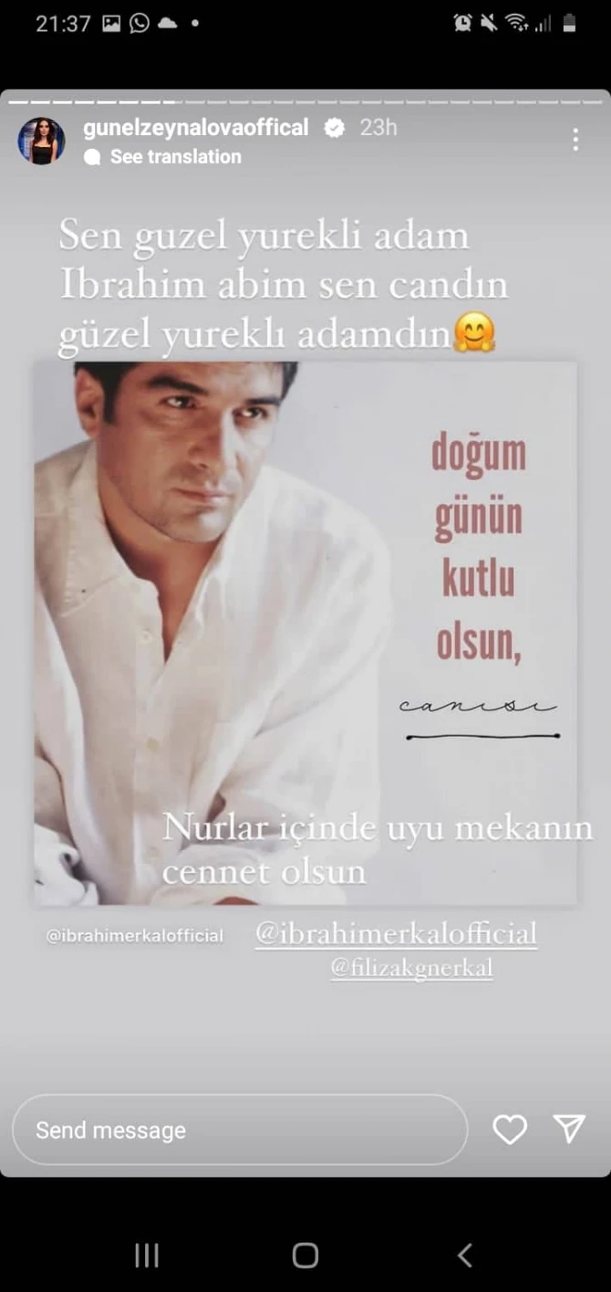 Günel Zeynalovadan DUYĞULANDIRAN PAYLAŞIM: 