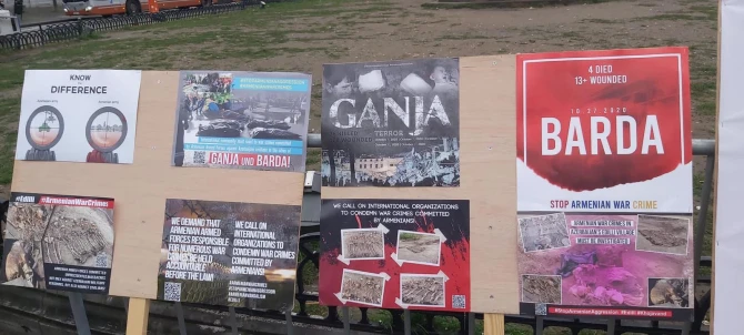 Brüsseldə Ermənistanın hərbi cinayətlərinə qarşı etiraz aksiyası keçirilib - FOTO