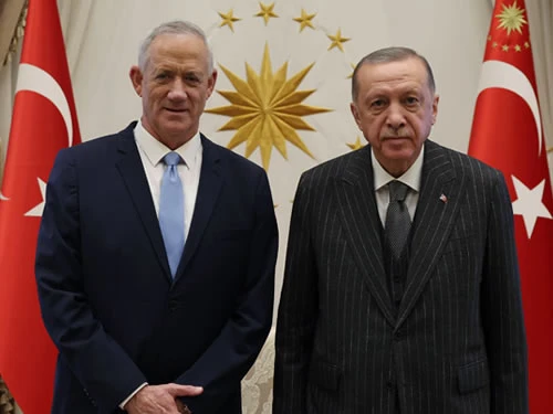 Ərdoğan İsrailin müdafiə nazirini qəbul edib - FOTO