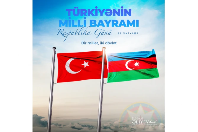 Prezident İlham Əliyev Türkiyənin milli bayramı münasibətilə paylaşım edib - FOTO
