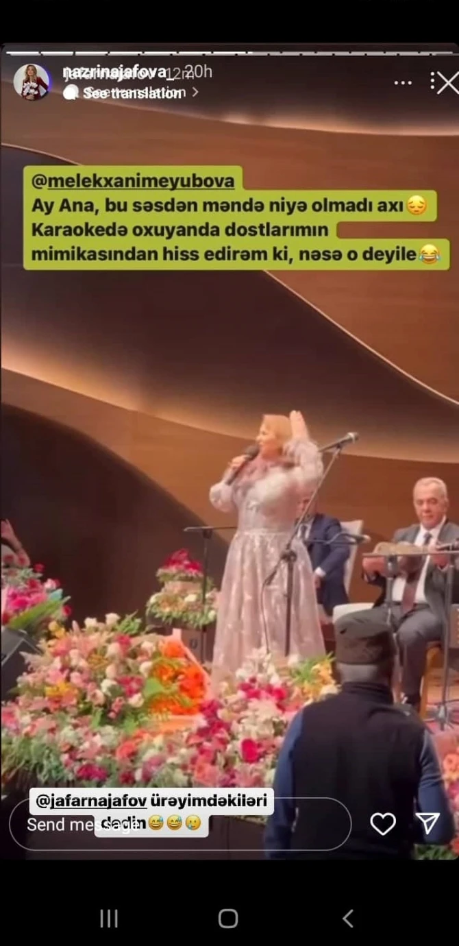 Mələkxanım Eyyubovanın qızı: 