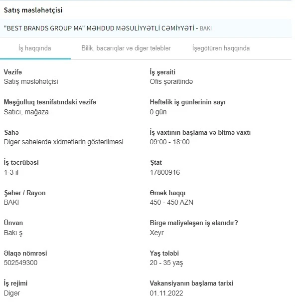 İşsizlərin NƏZƏRİNƏ! - Dövlət boş iş yerlərini açıqladı - 2500 AZN maaş