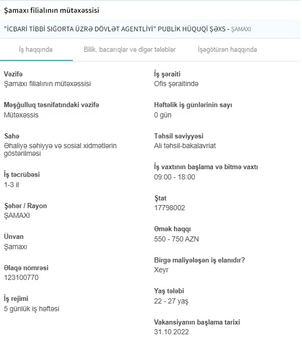 İşsizlərin NƏZƏRİNƏ! - Dövlət boş iş yerlərini açıqladı - 2500 AZN maaş