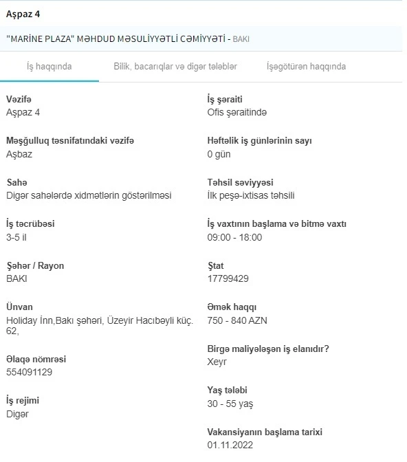 İşsizlərin NƏZƏRİNƏ! - Dövlət boş iş yerlərini açıqladı - 2500 AZN maaş