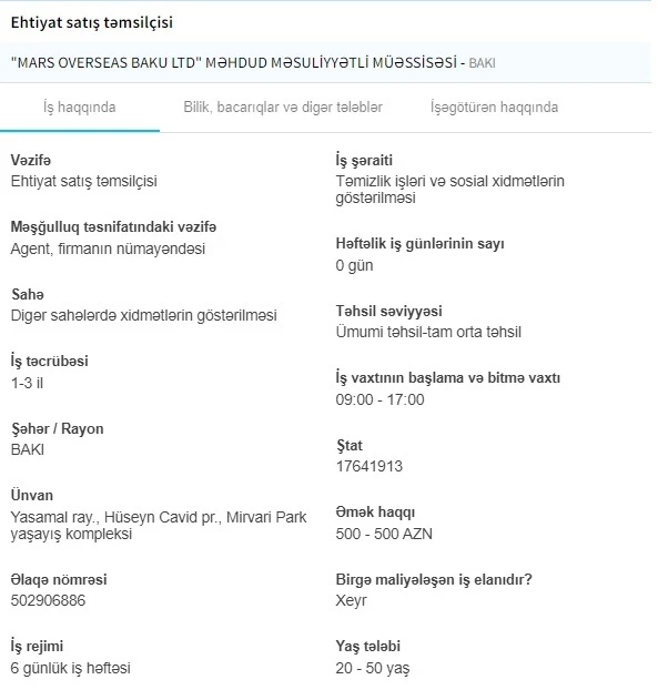 İşsizlərin NƏZƏRİNƏ! - Dövlət boş iş yerlərini açıqladı - 2500 AZN maaş