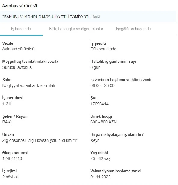 İşsizlərin NƏZƏRİNƏ! - Dövlət boş iş yerlərini açıqladı - 2500 AZN maaş