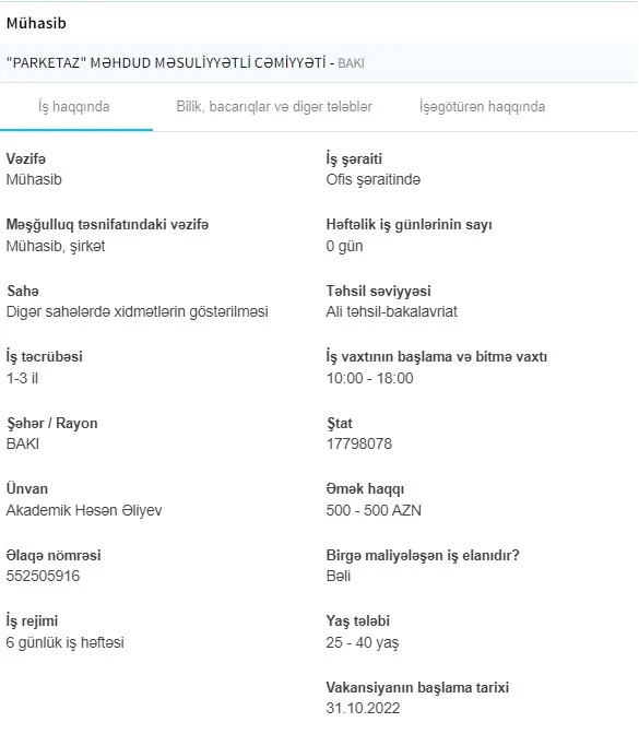İşsizlərin NƏZƏRİNƏ! - Dövlət boş iş yerlərini açıqladı - 2500 AZN maaş