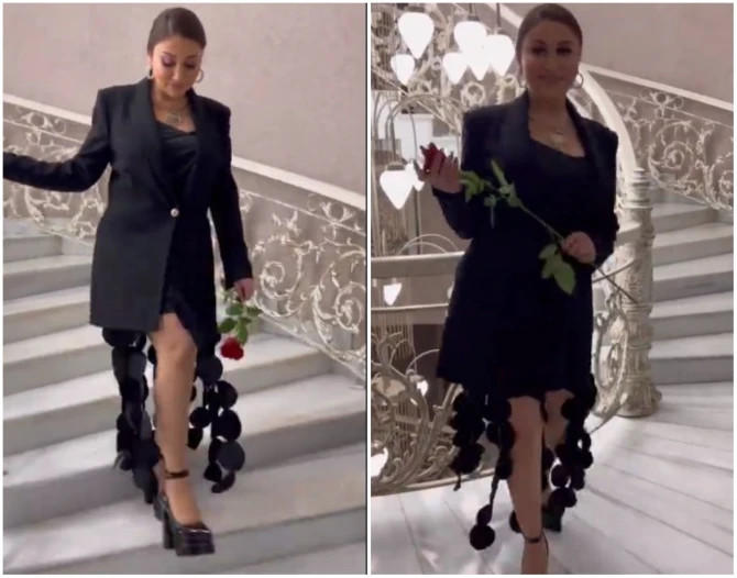 Bir-birlərindən xəbərsiz qara libasda FOTOLARINI PAYLAŞDILAR