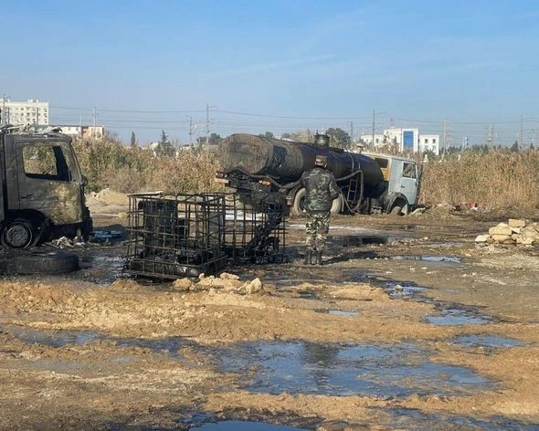 Сильный пожар в Сангачале: сгорели 50 тонн дизтоплива, повреждены грузовик и кафе - ОБНОВЛЕНО + ВИДЕО