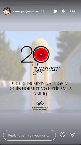 Azərbaycanlı məşhurların 20 YANVAR PAYLAŞIMLARI - FOTO