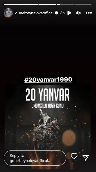 Azərbaycanlı məşhurların 20 YANVAR PAYLAŞIMLARI - FOTO