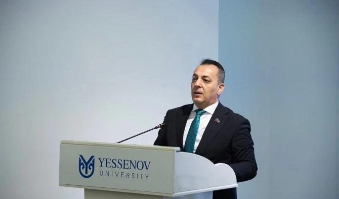 Aktau şəhərində Azərbaycan - Qazaxıstan gənclərinin həmrəylik forumu keçirilib - FOTO