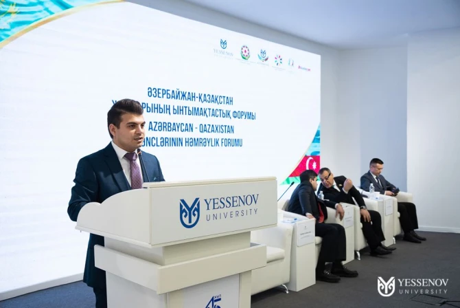 Aktau şəhərində Azərbaycan - Qazaxıstan gənclərinin həmrəylik forumu keçirilib - FOTO