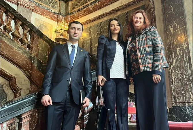 Leyla Abdullayeva İtaliya və Cibutinin Parisdəki səfirləri ilə görüşüb - FOTO