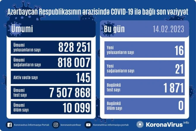 Названо число случаев заражения коронавирусом в Азербайджане за сутки - ФОТО