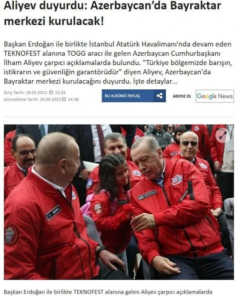 Выступление Президента Ильхама Алиева на TEKNOFEST широко освещалось в турецких СМИ - ФОТО