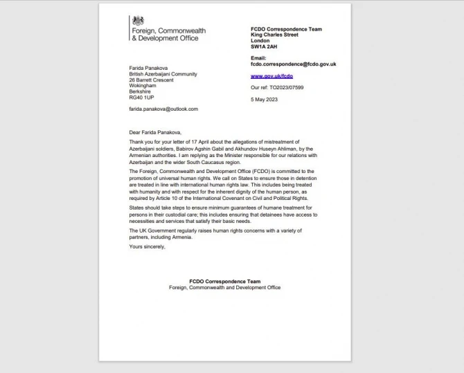 Британия призвала Армению обращаться с азербайджанскими военнопленными в соответствии с межправом - ФОТО