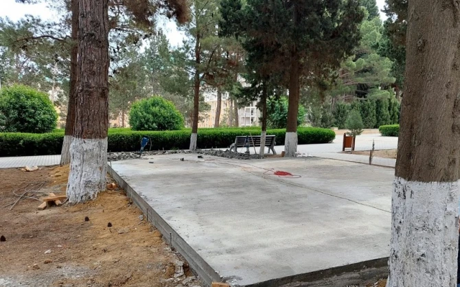 Sumqayıtda “Göyərçin” parkında qanunsuz tikintinin qarşısı alındı - FOTO/VİDEO