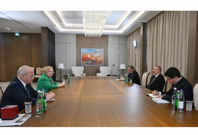 Azərbaycan Prezidenti BMT-nin Cenevrədəki ofisinin baş direktorunu qəbul edib - YENİLƏNİB - FOTO