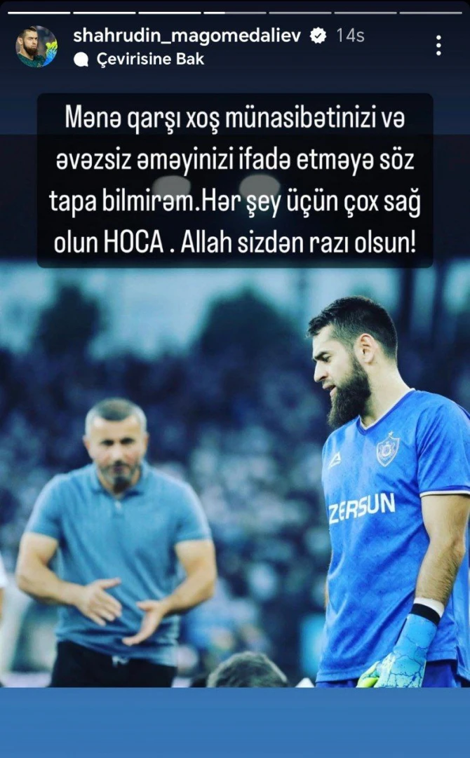 Şahruddin Məhəmmədəliyev Qurban Qurbanova təşəkkür etdi - FOTO