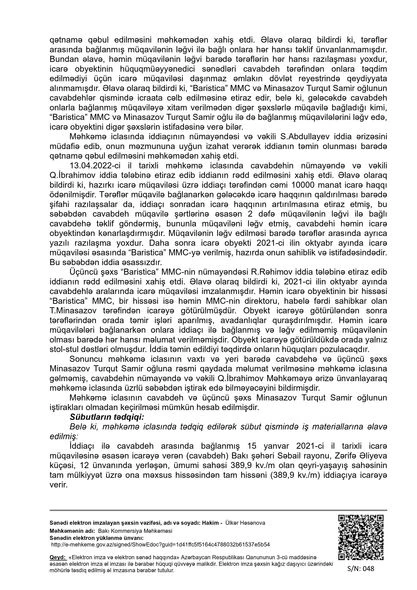 İş adamı 100 min pul qoyduğu obyektdən qovulduğunu deyir: “İcra məmuru vəzifəsini yerinə yetirmir”