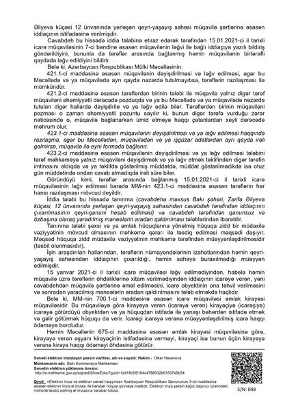 İş adamı 100 min pul qoyduğu obyektdən qovulduğunu deyir: “İcra məmuru vəzifəsini yerinə yetirmir”