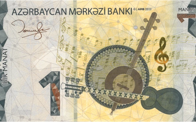 Azərbaycanda tədavülə yenilənmiş 1 manatlıq kağız pul nişanları buraxılır - FOTO