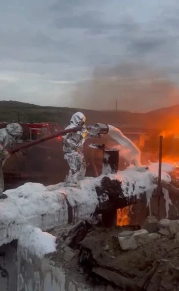 Сотрудники МЧС Азербайджана потушили пожар на АЗС вблизи Ханкенди - ОБНОВЛЕНО + ФОТО
