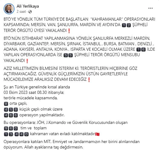 Türkiyənin bütün ərazisində antiterror əməliyyatları başladı - FOTO