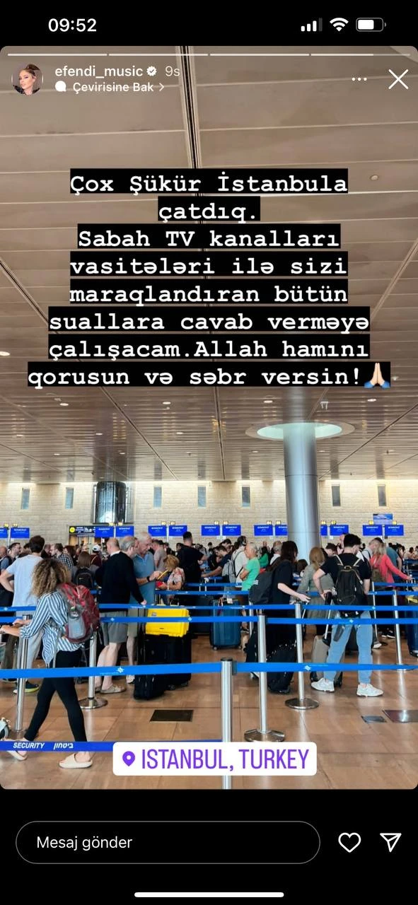 İsraildə çətin vəziyyətdə qalan Samirə Əfəndi Azərbaycana qayıdıb - FOTO - YENİLƏNİB 