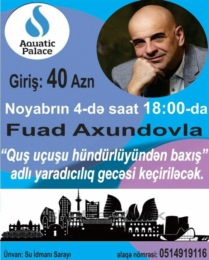 “Şəhərə quş uçuşu hündürlüyündən baxış” adlı maraqlı mühazirə keçiriləcək - FOTO
