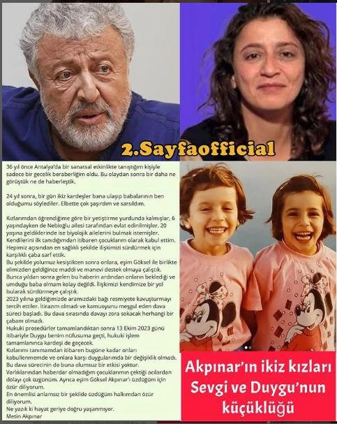 36 il əvvəl nigahdankənar əkizləri doğulan aktyor: 