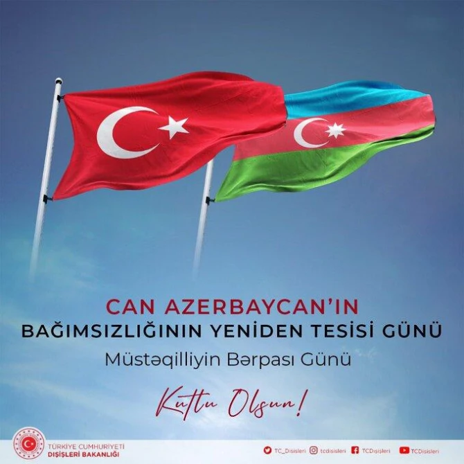 Türkiyə XİN Azərbaycanı təbrik etdi - FOTO