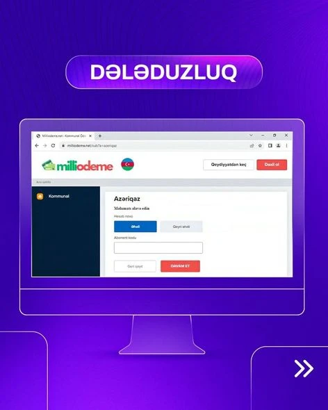 Bu portala daxil olmayın - DÖVLƏT XİDMƏTİ XƏBƏRDARLIQ EDİB - FOTO