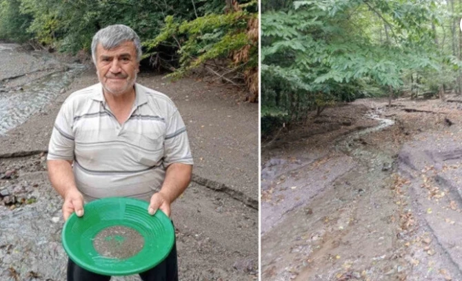 Türkiyədə kənd sakini həftəyə 10-13 qram qızıl tapır - FOTO