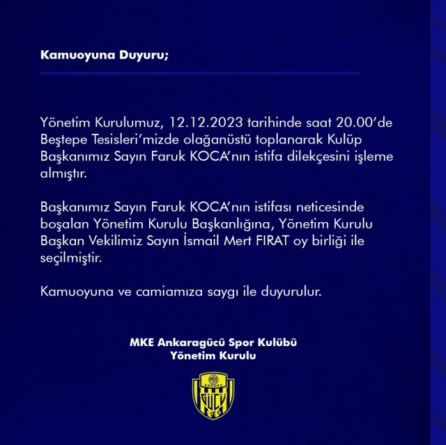 “Ankaragücü” klubuna yeni prezident seçildi - FOTO
