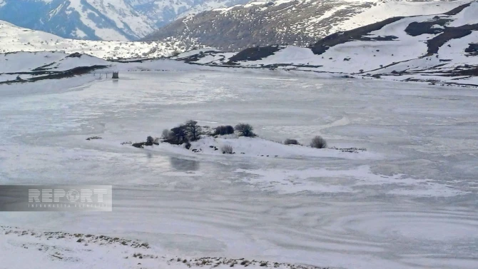 Batabatın donmuş gölləri və qış mənzərəsi - FOTOREPORTAJ