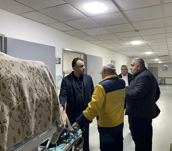 TƏBİB: При пожаре в Перинатальном центре один человек отравился дымом - ФОТО