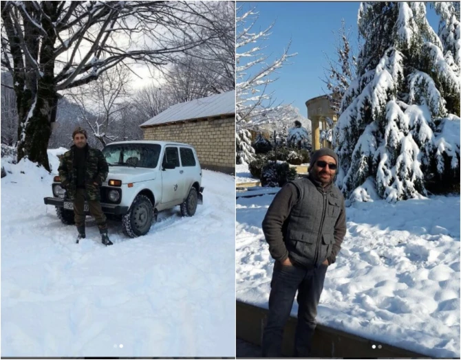 Azərbaycanlı məşhurların İLK QAR PAYLAŞIMLARI - FOTO