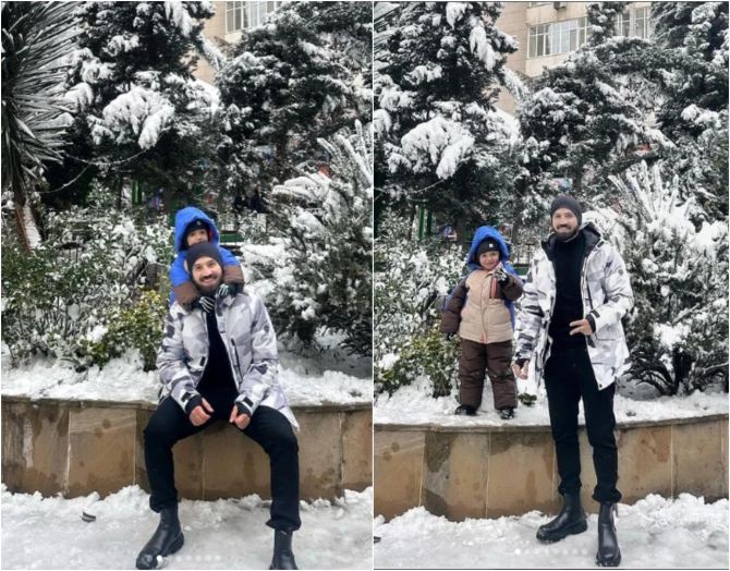 Azərbaycanlı məşhurların İLK QAR PAYLAŞIMLARI - FOTO