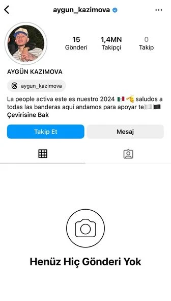 Aygün Kazımovanın instaqram səhifəsi oğurlandı - FOTO