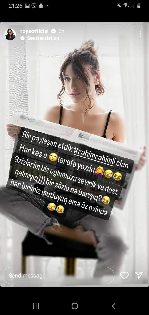 Röyadan keçmiş əri ilə barışması xəbərlərinə REAKSİYA - FOTO