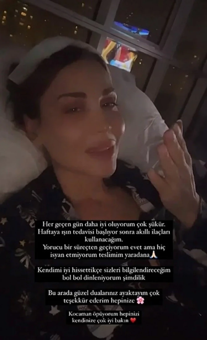 Beynində şiş aşkarlanan müğənnidən yeni paylaşım - FOTO