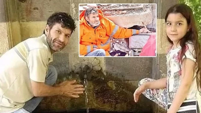 Dağıntılar altında qalan qızının əlini buraxmayan ata: 