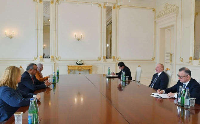 Президент Ильхам Алиев принял гендиректора Всемирной организации здравоохранения - ФОТО