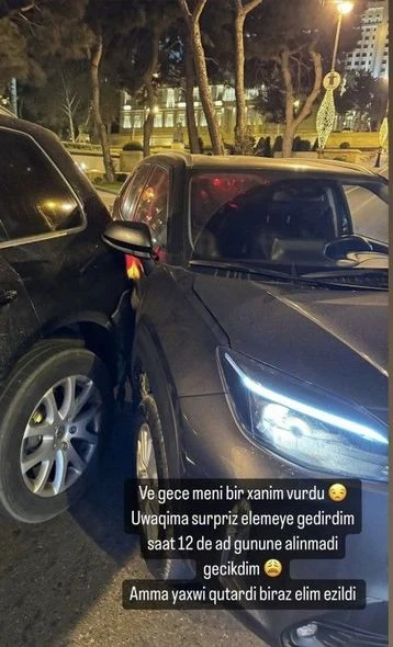 Rəqqasə Renka qəzaya uğrayıb - FOTO