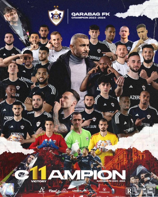 “Qarabağ” 11-ci dəfə Azərbaycan çempionu oldu
