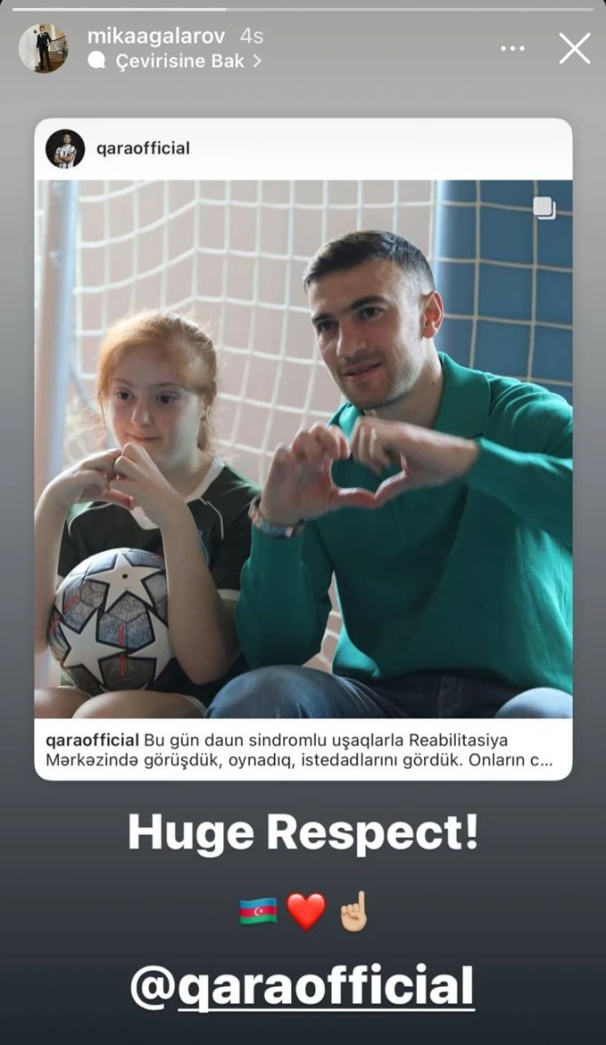 Prezidentin nəvəsindən Qara Qarayevə dəstək - FOTO