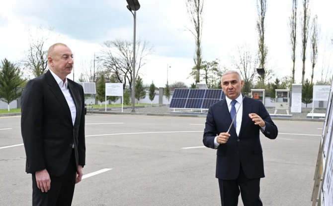 Prezident İlham Əliyev Qəbələ rayonunda səfərdə olub